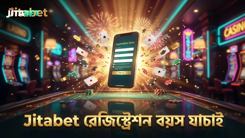 Jitabet রেজিস্ট্রেশনে দরকার বয়স ও ডকুমেন্ট যাচাই।